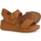Sofft Faedra Wedge Sandals - Leather (For Women) in Luggage
