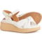 Sofft Farah Wedge Sandals - Leather (For Women) in White