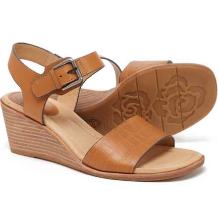 Sofft Garin Wedge Sandals - Leather (For Women) in Luggage