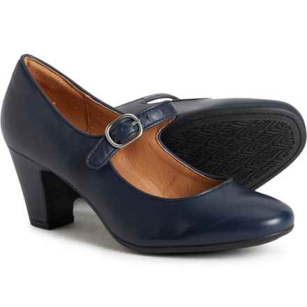Sofft Leslie Mary Jane Heels - Leather (For Women) in Navy