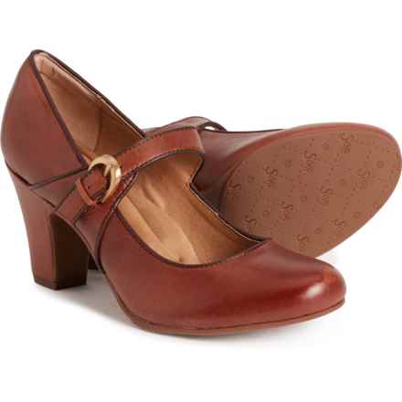 Sofft Miranda Cork Heels - Leather (For Women) in Sturdy Brown