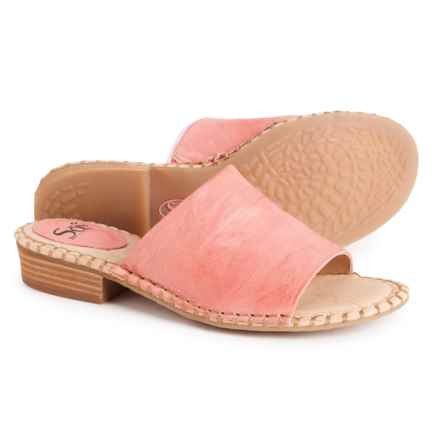 Sofft Nalanie Slide Sandals - Leather (For Women) in Pink