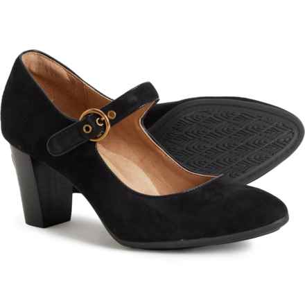 Sofft Petra Mary Jane Heels - Suede (For Women) in Black Suede
