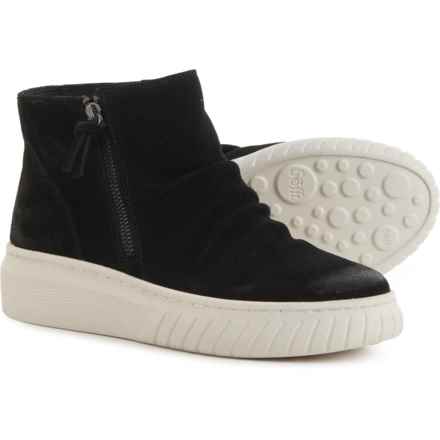 Sofft Portland Side Zip Sneaker Booties - Waterproof, Suede (For Women) in Black
