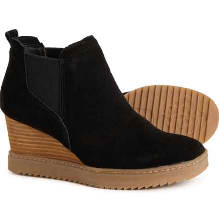 Sofft Samaya Wedge Booties - Suede (For Women) in Black Suede
