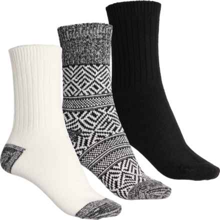 Sofft Supersoft Geo Chunky Knit Boot Socks - 3-Pack, Crew (For Women) in Black