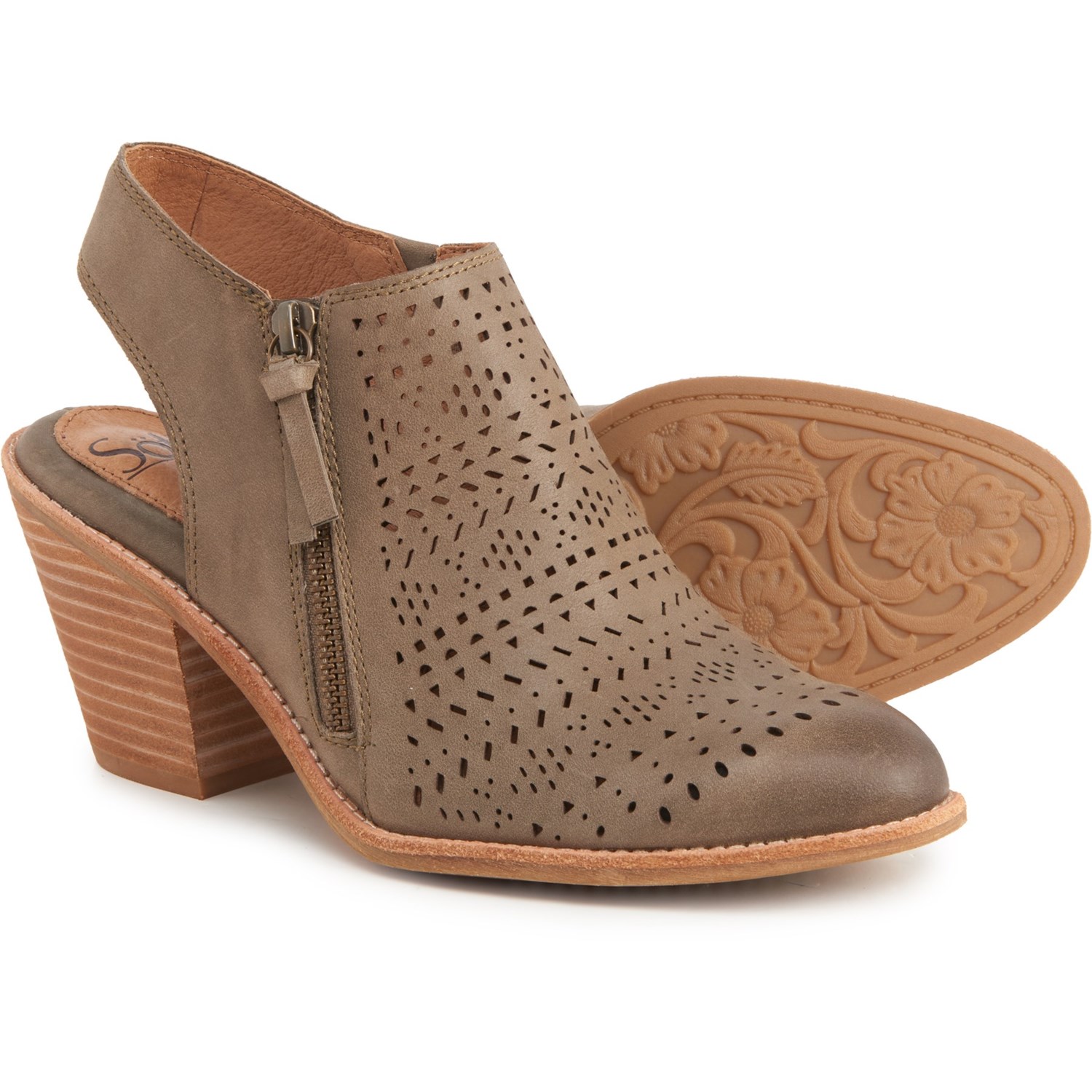 leather sling back clogs