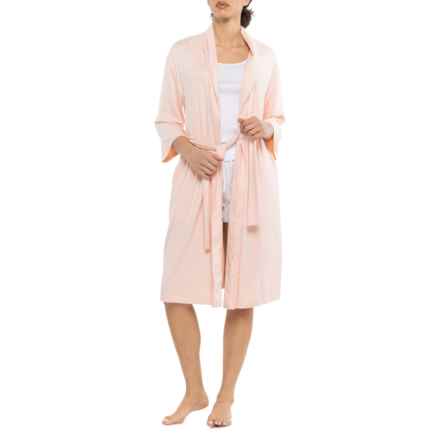 Softies Dream Shawl Collar Wrap Robe in Apricot
