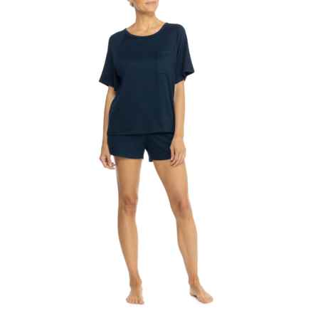 Softies Dream Slouchy T-Shirt and Shorts Lounge Set - Short Sleeve in Midnight