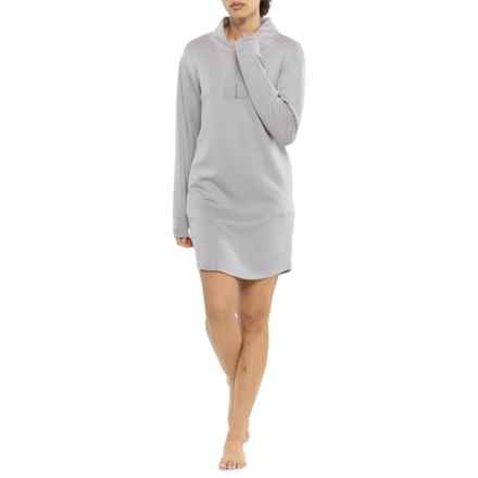 Softies Dreamtech Tunic Lounger - Zip Neck, Long Sleeve in Grey