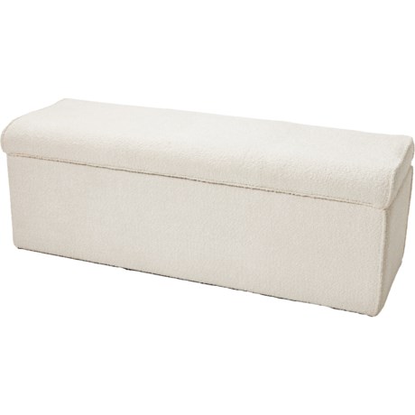 Soho Living Boucle Storage Bench - 48x17x17” in Cream