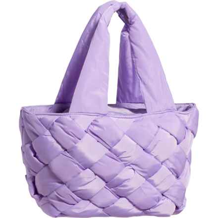 Sol and Selene Intuition East West Woven Quilt Tote Bag in Lilac