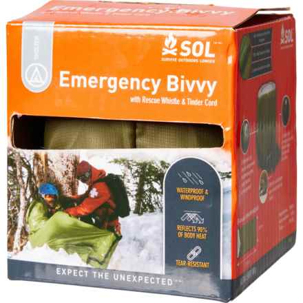 SOL Emergency Bivvy with Rescue Whistle - Waterproof in Green