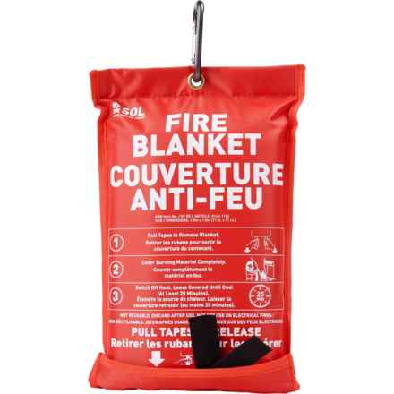 SOL Emergency Fire Blanket - 71x71” in Red/White