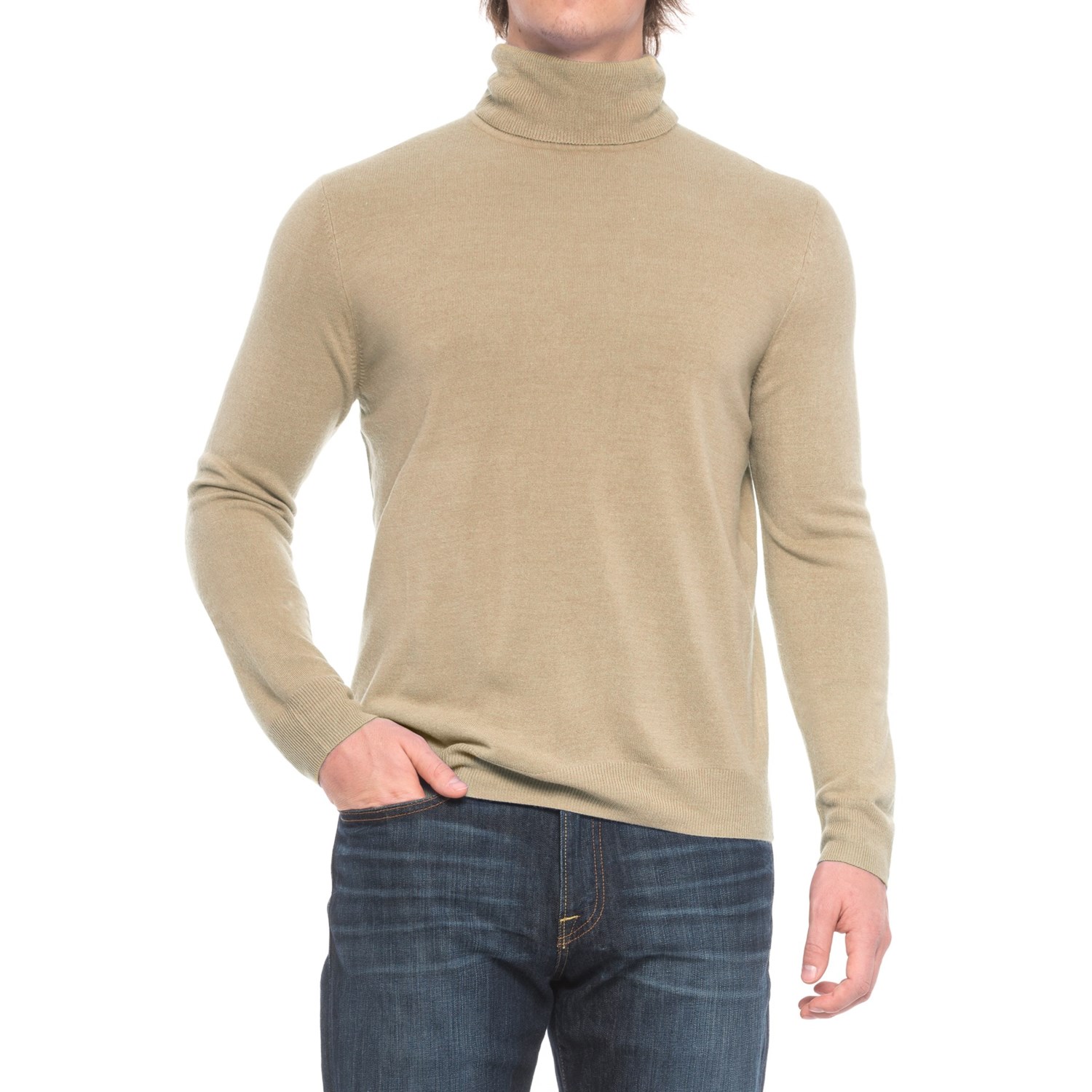 Solid Turtleneck Sweater (For Men) - Save 66%