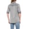 358DP_2 Solitaire Embroidered Button-Up Shirt - Long Sleeve (For Women)