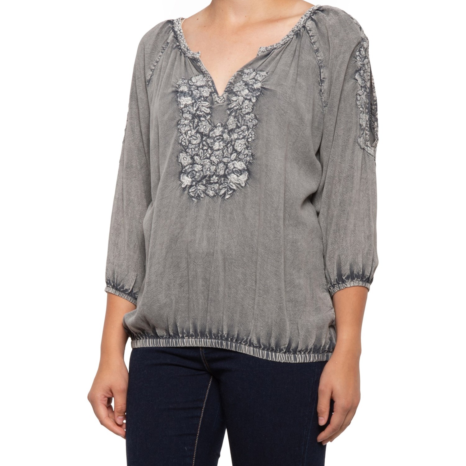 Solitaire Embroidered Washed Shirt (For Women) - Save 64%