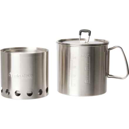 Solo Stove Lite Camp Stove and Pot 900 Camp Set in Silver