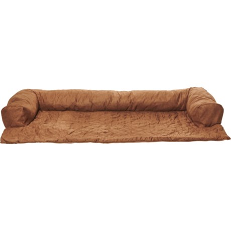SOLVIT Sta-Put Bolstered Furniture Protector Dog Bed - Large in Cocoa