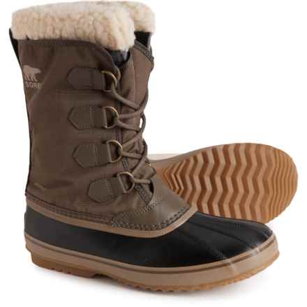 Sorel 1964 Pac Nylon Boots - Waterproof, Insulated (For Men and Women) in Major, Black