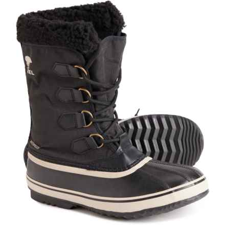 Sorel 1964 Pac Nylon Boots - Waterproof, Insulated (For Men) in Black, Ancient Fossil