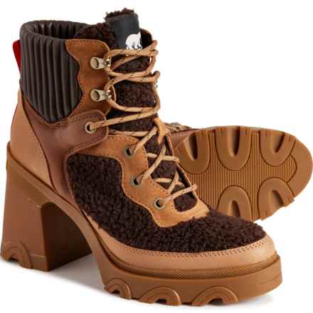 Sorel Brex Heel Cozy Boots - Waterproof, Leather (For Women) in Tawny Buff, Blackened Brown