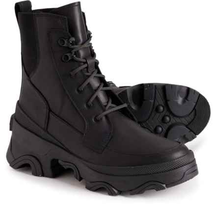 Sorel Brex Lace Boots - Waterproof, Leather (For Women) in Black, Jet