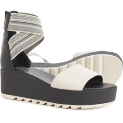 Sorel Cameron Flatform Wedge Sandals - Leather (For Women) in Black