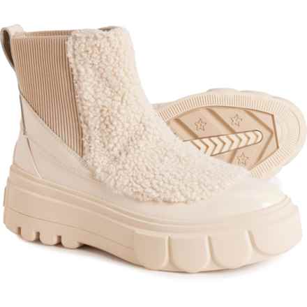 Sorel Caribou X Chelsea Cozy Boots - Waterproof, Leather (For Women) in Bleached Ceramic, Oatmeal