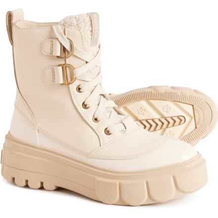 Sorel Caribou X Lace-Up Boots - Waterproof, Leather (For Women) in Bleached Ceramic, Oatmeal