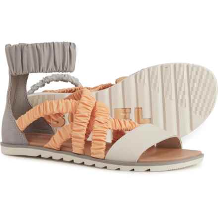 Sorel Ella II Ankle Strap Sandals - Leather (For Women) in Chrome Grey, Faded Spark