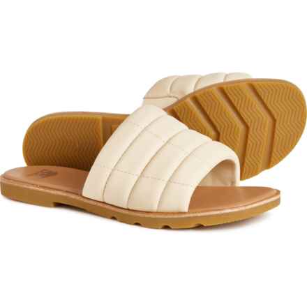 Sorel Ella III Slide Sandals - Leather (For Women) in Honey White, Gum 16