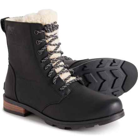 Sorel Emelie Cozy Winter Boots - Waterproof, Leather (For Women) in Black