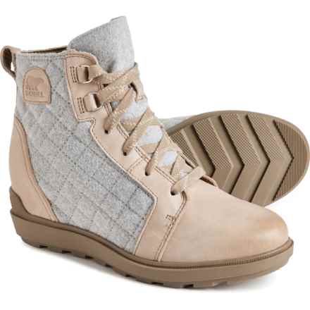 Sorel Evie II NW Lace Boots - Waterproof (For Women) in Omega Taupe, Wet Sand