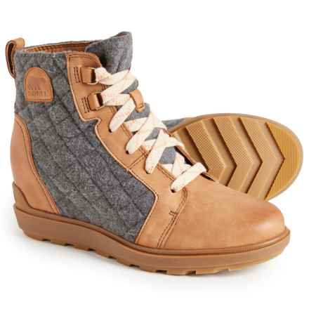 Sorel Evie II NW Lace Boots - Waterproof, Leather (For Women) in Velvet Tan, Gum 10