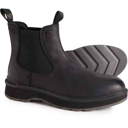 Sorel Hi-Line Chelsea Boots - Waterproof, Leather (For Men) in Black, Jet