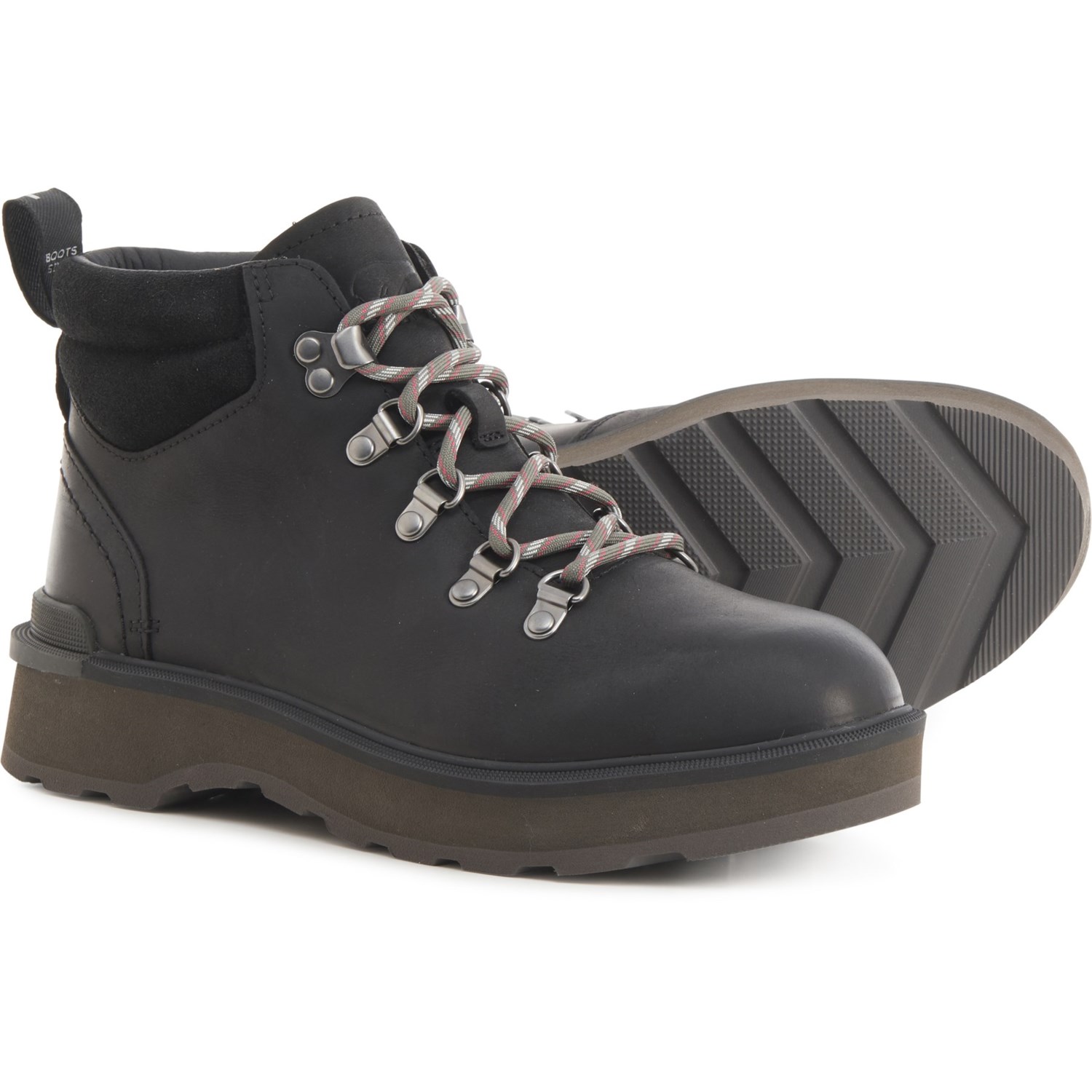 Womens black leather deals hiking boots