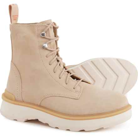 Sorel Hi-Line Lace Boots - Waterproof, Leather (For Women) in Ceramic, Chalk