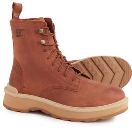 Sorel Hi-Line Lace Boots - Waterproof, Leather (For Women) in Scorch, Tawny Buff
