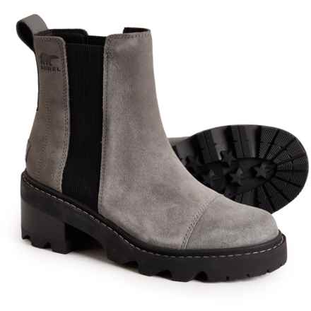 Sorel Joan Now Chelsea Boots - Waterproof, Leather (For Women) in Quarry, Black