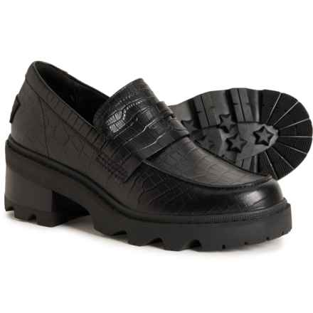 Sorel Joan Now City Loafers - Waterproof, Leather (For Women) in Black/Black