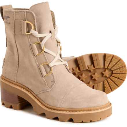 Sorel Joan Now Lace-Up Boots - Waterproof, Suede (For Women) in Omega Taupe/Gum2