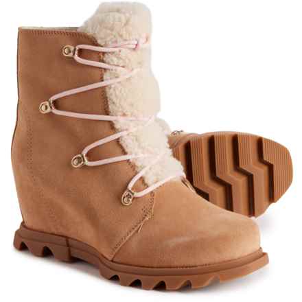 Sorel Joan of Arctic III Wedge Cozy Boots - Waterproof, Suede (For Women) in Tawny Buff, Gum 2