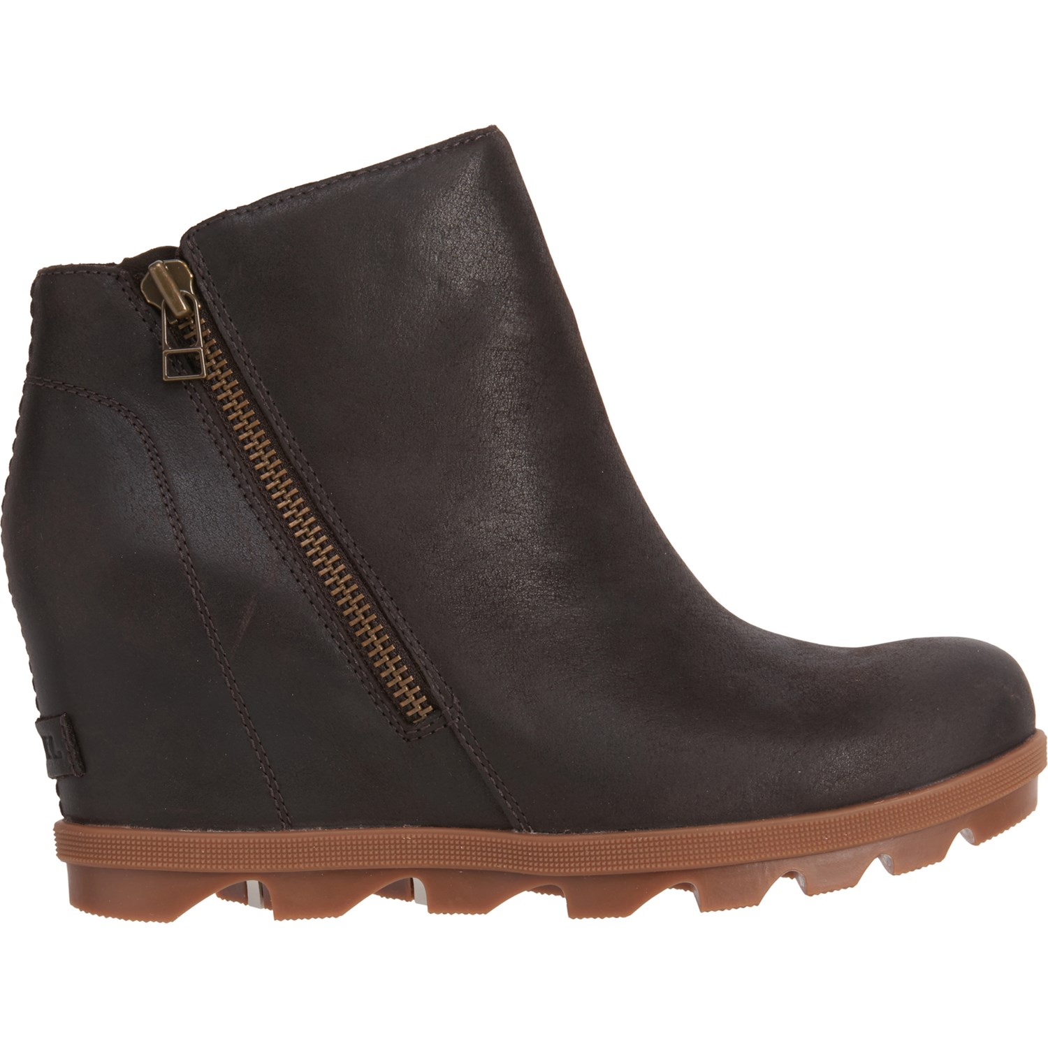 sorel joan of arctic ii leather waterproof wedge bootie