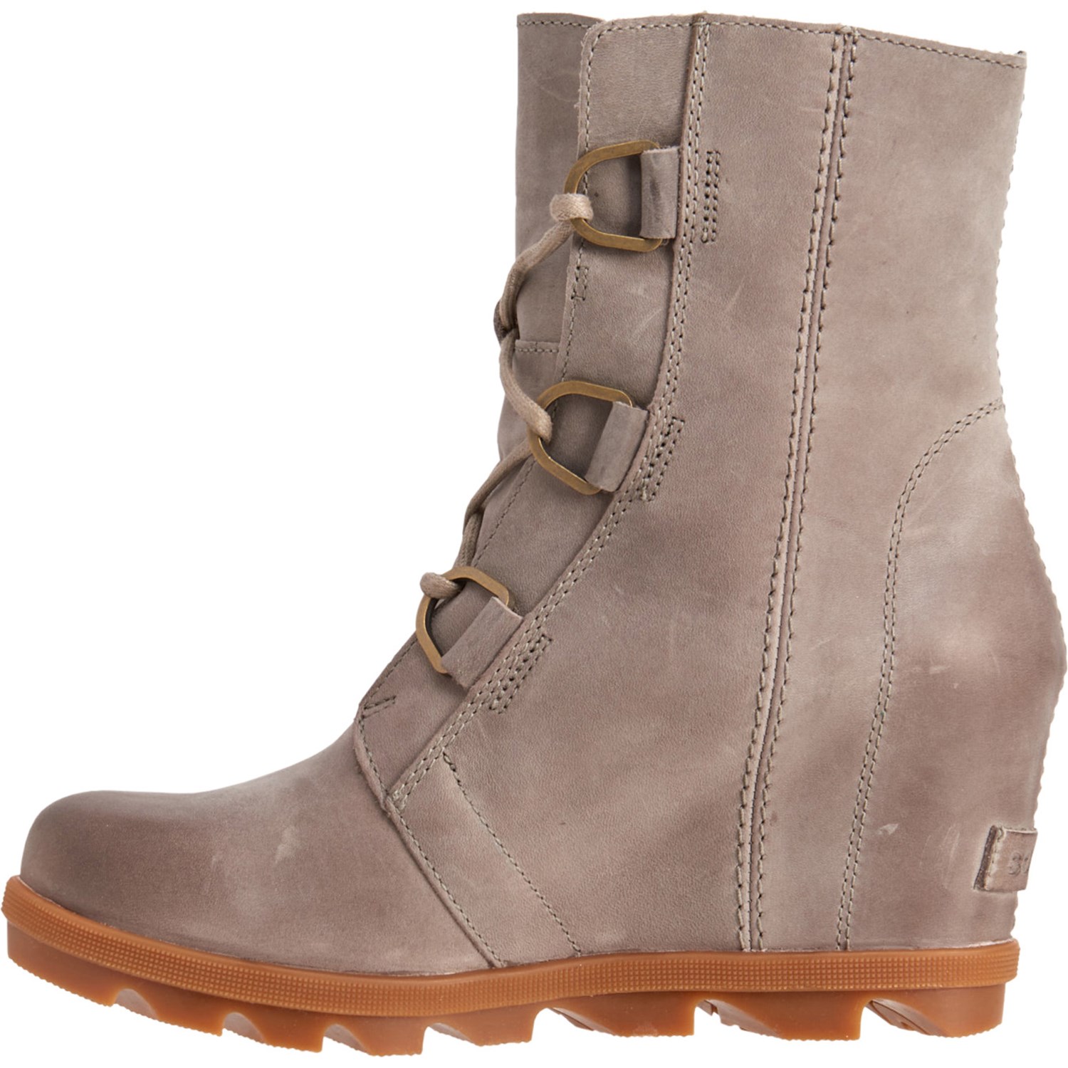 sorel joan of arctic ii leather waterproof wedge bootie
