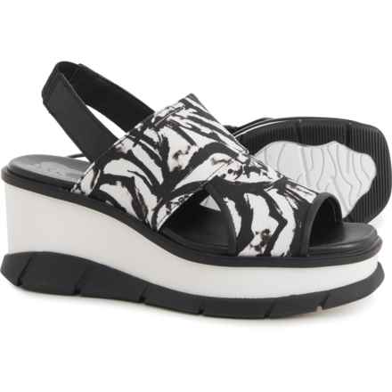 Sorel Joanie III Slingback Wedge Sandals (For Women) in White, Black