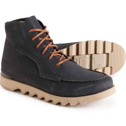 Sorel Kezar Moc Boots - Waterproof, Leather (For Men) in Coal, Brown Flora