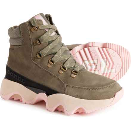 Sorel Kinetic Impact Conquest Boots - Waterproof, Insulated (For Women) in Stone Green, Chalk