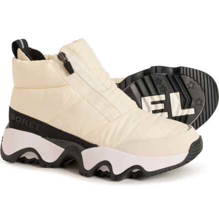 Sorel Kinetic Impact Puffy Zip Winter Boots - Waterproof, Insulated (For Women) in Chalk/Black