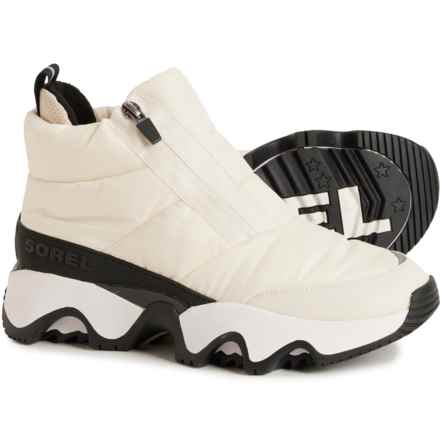 Sorel Kinetic Impact Puffy Zip Winter Boots - Waterproof, Insulated (For Women) in Chalk/Black